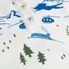 Swiss Village Print Long Sleeve Pyjama Set on White 